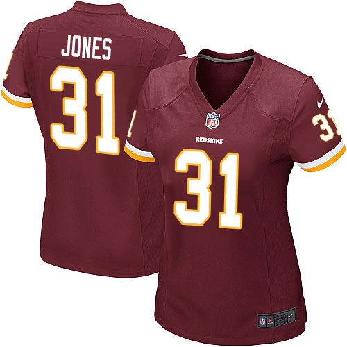 Women's Game Matt Jones Nike Jersey Burgundy Red Home - #31 NFL Washington Redskins
